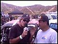 Off Road racer,  Rino Navera crashes his truck at Glen Helen