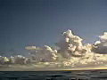 Royalty Free Stock Video SD Footage Static Shot of Clouds and Coastline on Beach in Kauai,  Hawaii