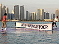 Federer and Nadal play on water