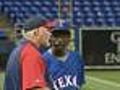 Rangers Manager Chats With Former Team: The Twins