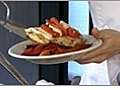 Plating Caprese Chicken Breasts with Mixed Pepper Medley