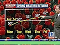 VIDEO: 13WHAM Weather Authority Midday Forecast &#8212; 04/13/09