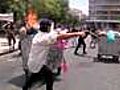Greek protest turns violent