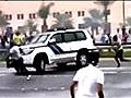 Bahrain Police in SUVs Try to Run Down Protesters