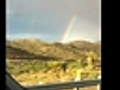 Full Rainbow Over the Desert Outside of Las Vegas + Partial Double Rainbow!