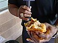 Del Tries Out Donut Burger