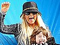 Christina Aguilera Takes Son Max Pumpkin Picking