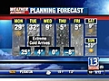 VIDEO: 13 WHAM Weather Authority Morning Forecast -- 01/12/09