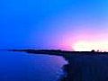 Light Rain Stunning Fiery Sunset Heron Pointe,  Long Island, NY