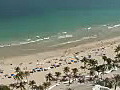 Royalty Free Stock Video HD Footage Fort Lauderdale Beach as Viewed from the 29th Floor of a Condo