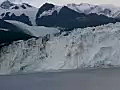 Royalty Free Stock Video SD Footage Zoom Into a Large Glacier in College Fjord,  Alaska