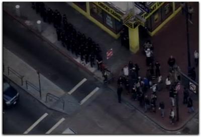 Raw Video: Protest at Calif train station