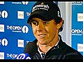 Rory’s all smiles ahead of the Open