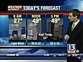 VIDEO: 13 WHAM Weather Authority Morning Forecast 11-18-2009