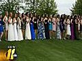 Teens covered with paint at prom