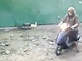 Girl on Scooter FAIL!