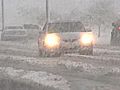 Raw Video: Snow Falls in Texas