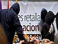 La manifestación independentista acaba con la quema de una bandera española