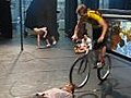 Bike Tricks Over a Guy