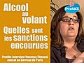 Alcool au volant. Sanctions encourues