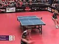 Mattias Oversjo delivers an incredible no-look table tennis point