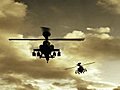 Apache Helicopters Stock Footage