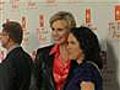 Jane Lynch chats on red carpet
