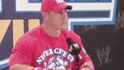 WWE star John Cena at WrestleMania XXVII