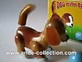 Tin Toy Wind Up Swinging Tail Dog With Ball MS484