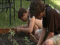 Students plant vegetable garden at Cathedral Center