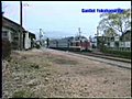 片上鉄道　周匝　ブルートレイン交換