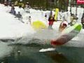 Kayakers Fly Down Ski Hills In Colo.