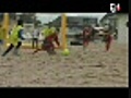 Les jeunes du calvados découvrent le Beach soccer