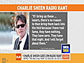 Charlie Sheen’s new radio rant