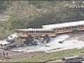 Accident involves two school buses,  tractor trailer