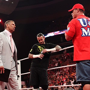 Raw: John Cena interrupts CM Punk’s contract negotiations with Mr. McMahon