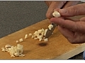 Italian Recipes - Cutting the Garlic for Papa al Pomodoro