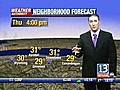 VIDEO: 13WHAM Weather Authority Midday Forecast -- 12/11/08