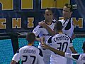 GOAL: Beckham finds Donovan on FK