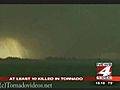 At least 10 killed in tornado