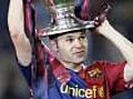 Iniesta,  Messi... felices por la victoria