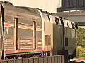 Royalty Free Stock Video HD Footage Passenger Train at the Station in South Florida