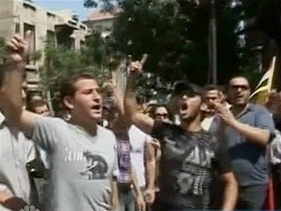 Syrian protesters target U.S. embassy in Damascus