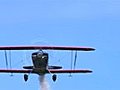 Biplane Trails Smoke Stock Footage