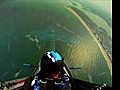 Pilot’s view of air acrobatics