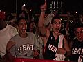 Raw Video: Miami Heat fans celebrate