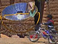 Solar power in remote Andean village