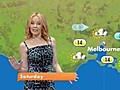 Kylie Minogue reads weather on GMTV