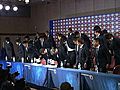 FIFAワールドカップ日本代表帰国　サムライブルー、帰国会見を終えてチーム解散