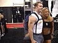 2003 Olympia Weekend: Monica Brant At The Animal Pak Booth